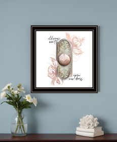 Old Ways in Blush Print Wall Art (Framed: Black, Style: 1)